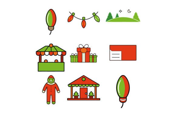 Bright Christmas Flat Icon Bundle Holida: A Freebie for Festive Branding