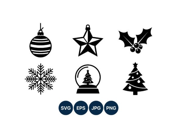 Christmas Black and White Icons: A Versatile Graphic Design Asset for Modern Branding