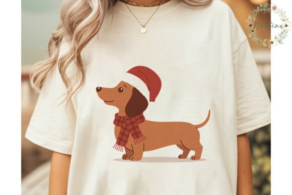 Christmas Dachshund Dog PNG Clipart Review for Real Embroidery Projects