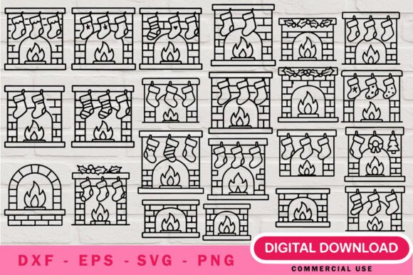 Christmas Fireplace Stockings SVG: A Designer’s Perspective