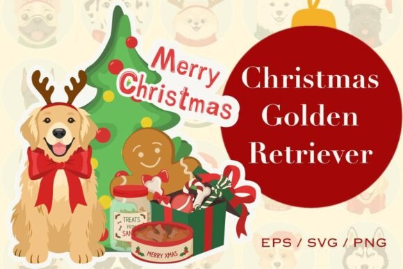 Christmas Golden Retriever EPS, SVG, PNG: A Practical Design Asset Review