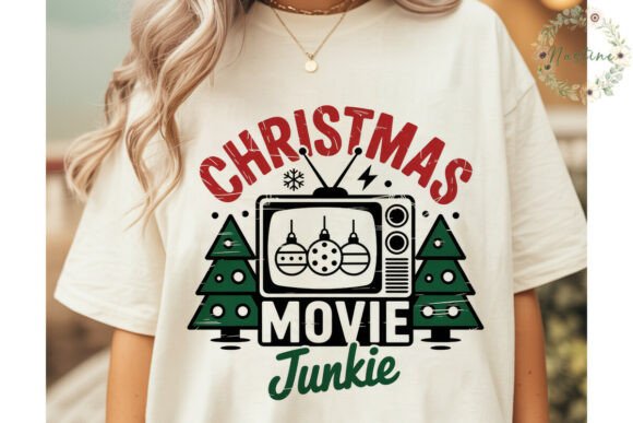 Christmas Movie Junkie PNG Clipart: A Festive Graphic Design Asset for Marketers
