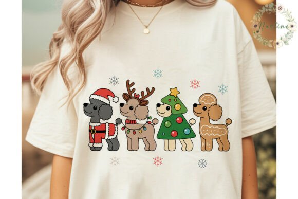 Christmas Poodle Dogs PNG Clipart Review for Embroidery Projects