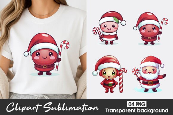 Cute Christmas Characters Clipart PNG: A Freebie for Festive Handmade Creations