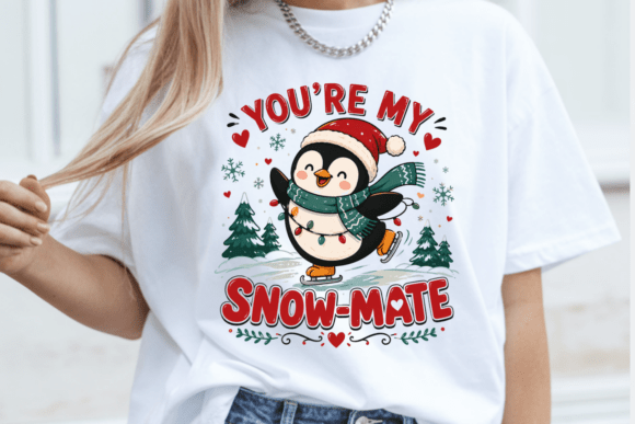 Cute Penguin Christmas PNG: A Festive Graphic Design Asset for Content Creators