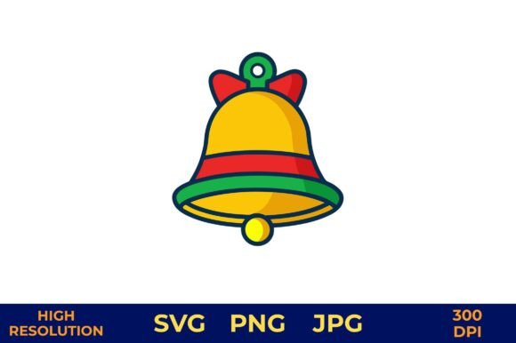 Festive Christmas Bell Vector Graphic: A Design Asset That Elevates Local Branding
