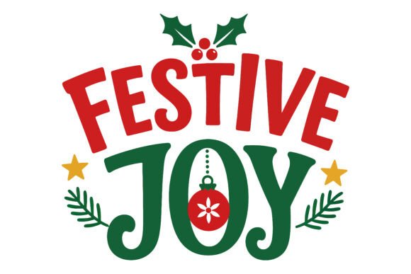 Festive Joy Christmas Ornament SVG: A Freebie for Seasonal Branding Magic