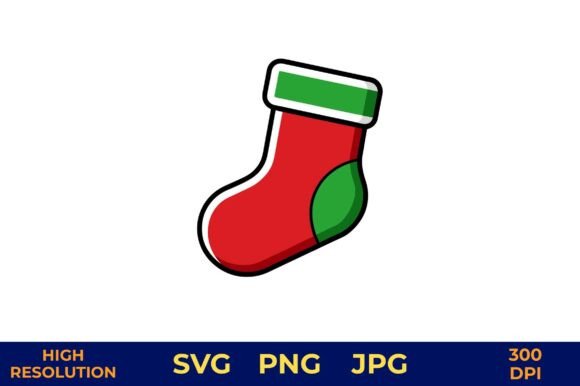 Red Christmas Stocking Vector Design: A Holiday Illustration for Content Creators