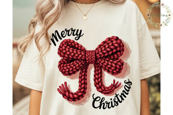 Red Yarn Christmas Bow PNG Clipart: A Versatile Illustration for Digital Sellers