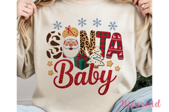 Santa Baby Christmas Sublimation Design: A Festive Illustration for Content Creators