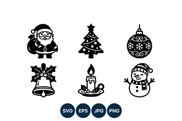 Santa Christmas Tree Snowman Line Art: A Versatile Illustration for Holiday Branding